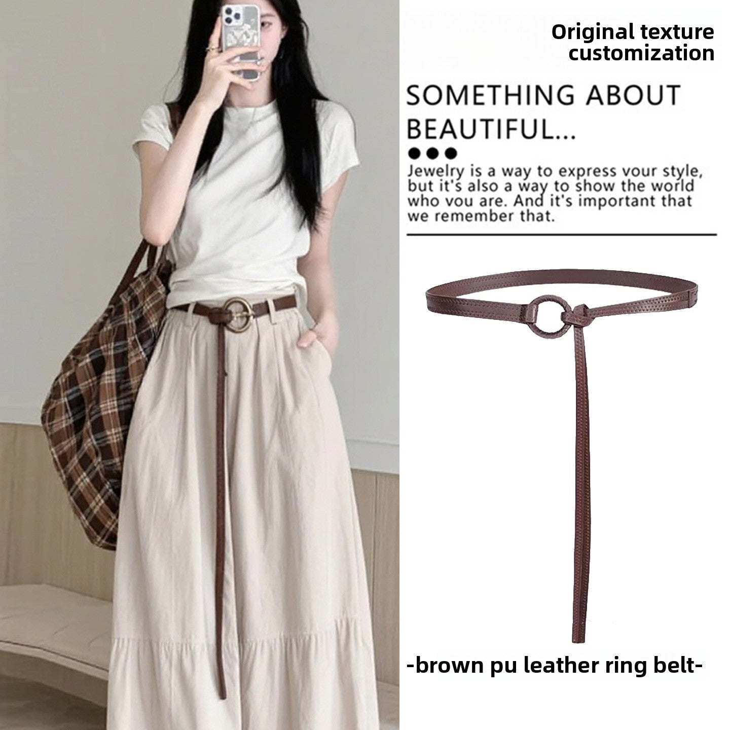 Fashionable Silk Scarf Waist Belt