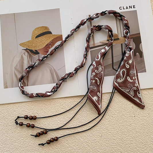 Fashionable Silk Scarf Waist Belt