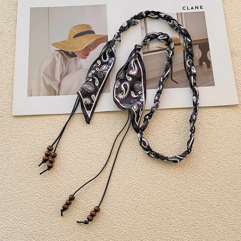 Fashionable Silk Scarf Waist Belt