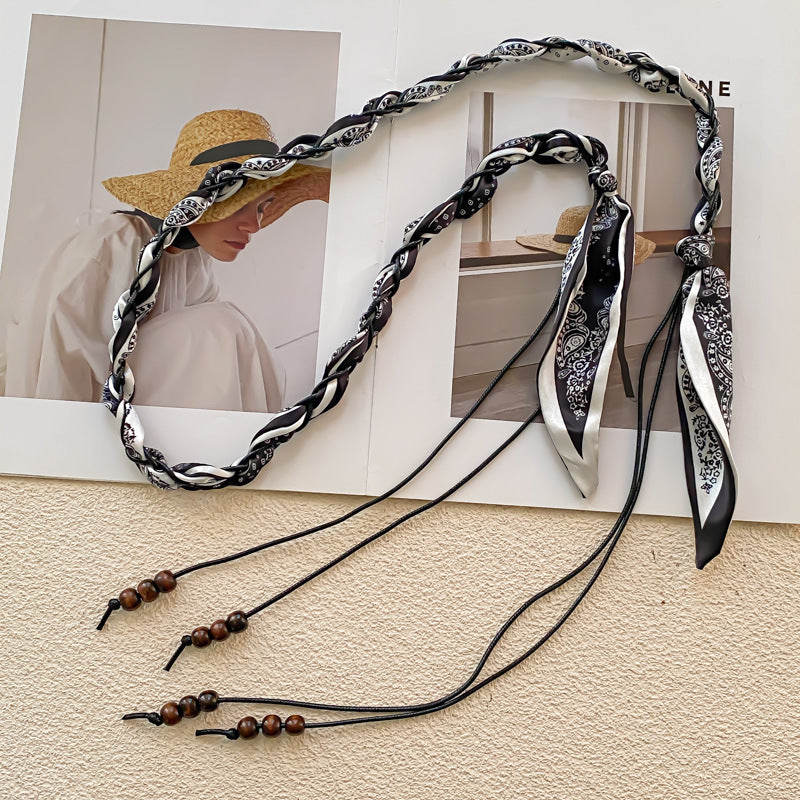 Fashionable Silk Scarf Waist Belt