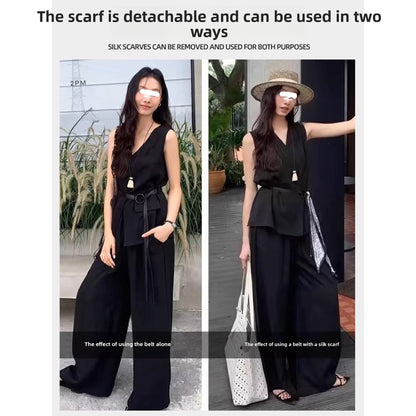 Fashionable Silk Scarf Waist Belt