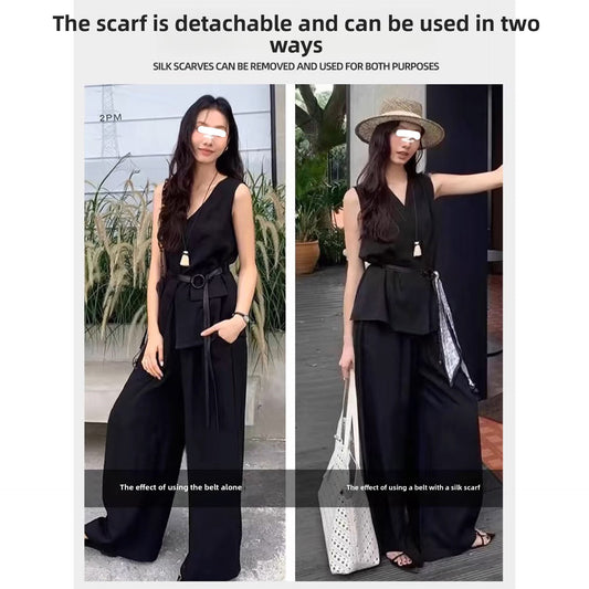 Fashionable Silk Scarf Waist Belt