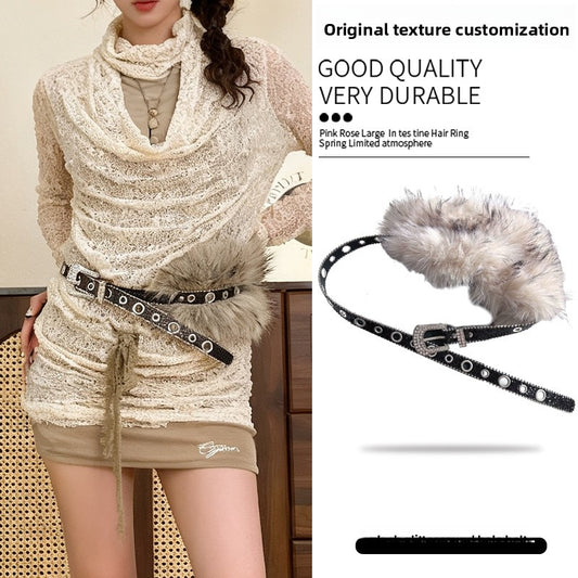 Fashionable Silk Scarf Waist Belt
