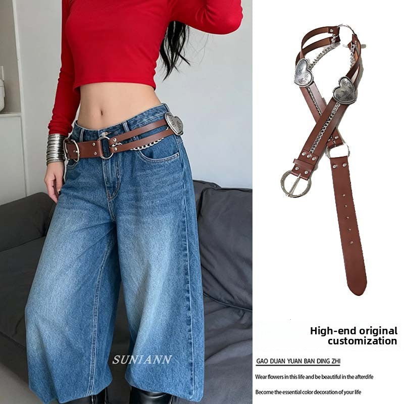 Fashionable Silk Scarf Waist Belt