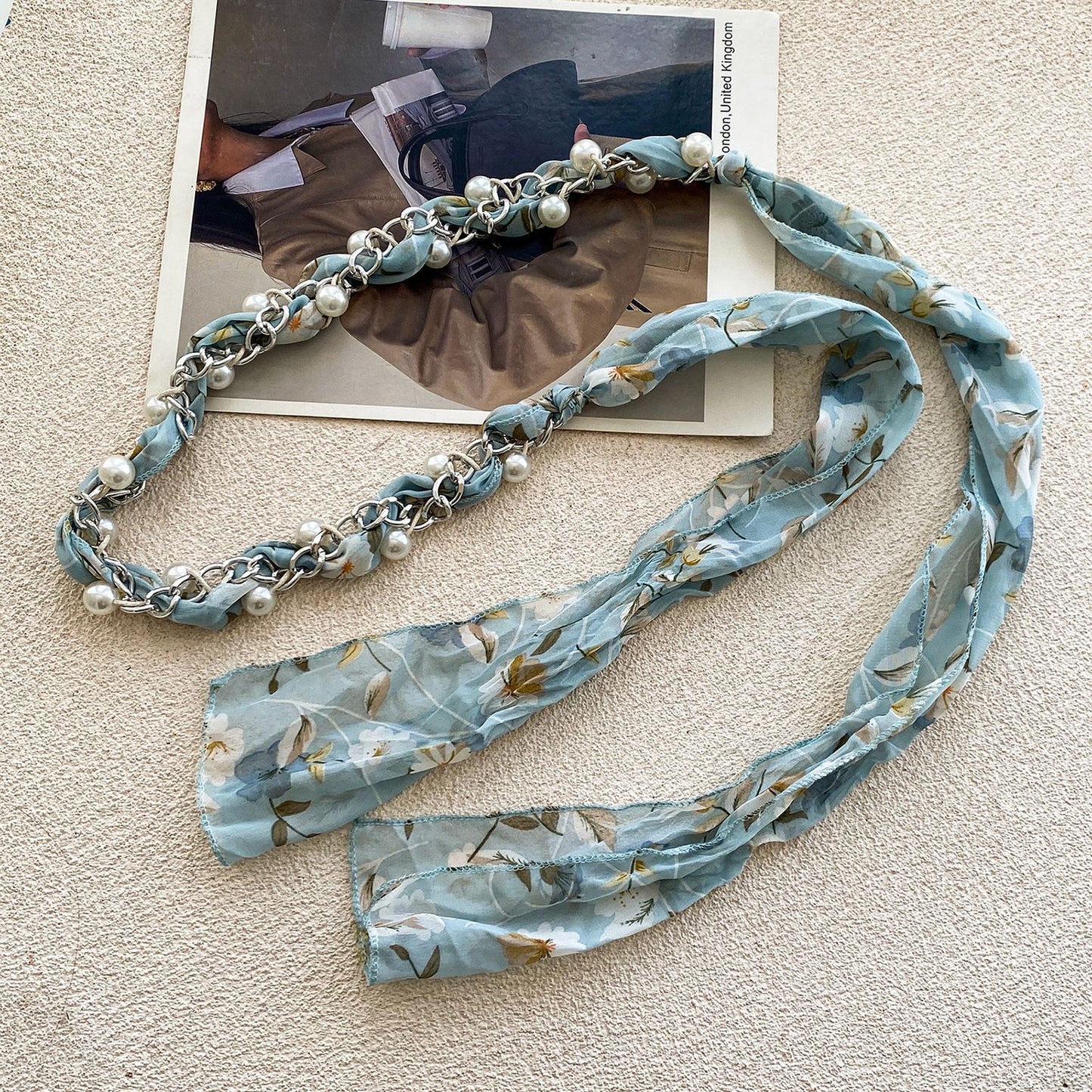 Fashionable Silk Scarf Waist Belt