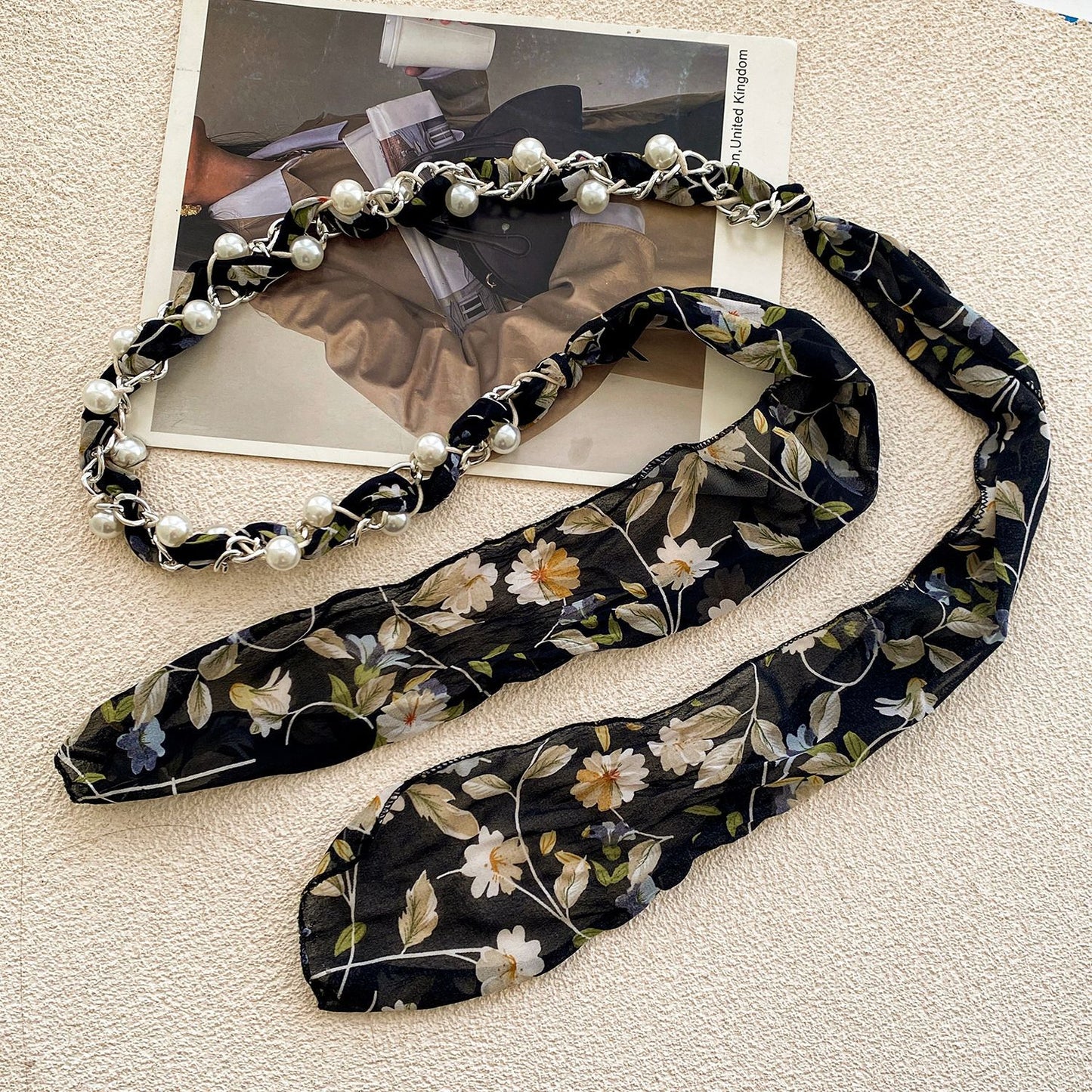 Fashionable Silk Scarf Waist Belt