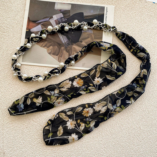 Fashionable Silk Scarf Waist Belt