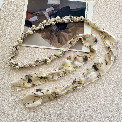 Fashionable Silk Scarf Waist Belt