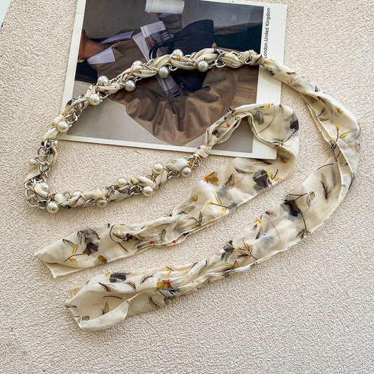 Fashionable Silk Scarf Waist Belt