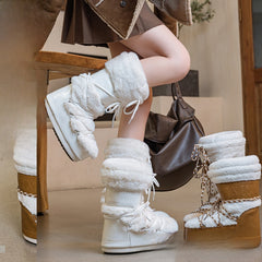 White Furry High-top