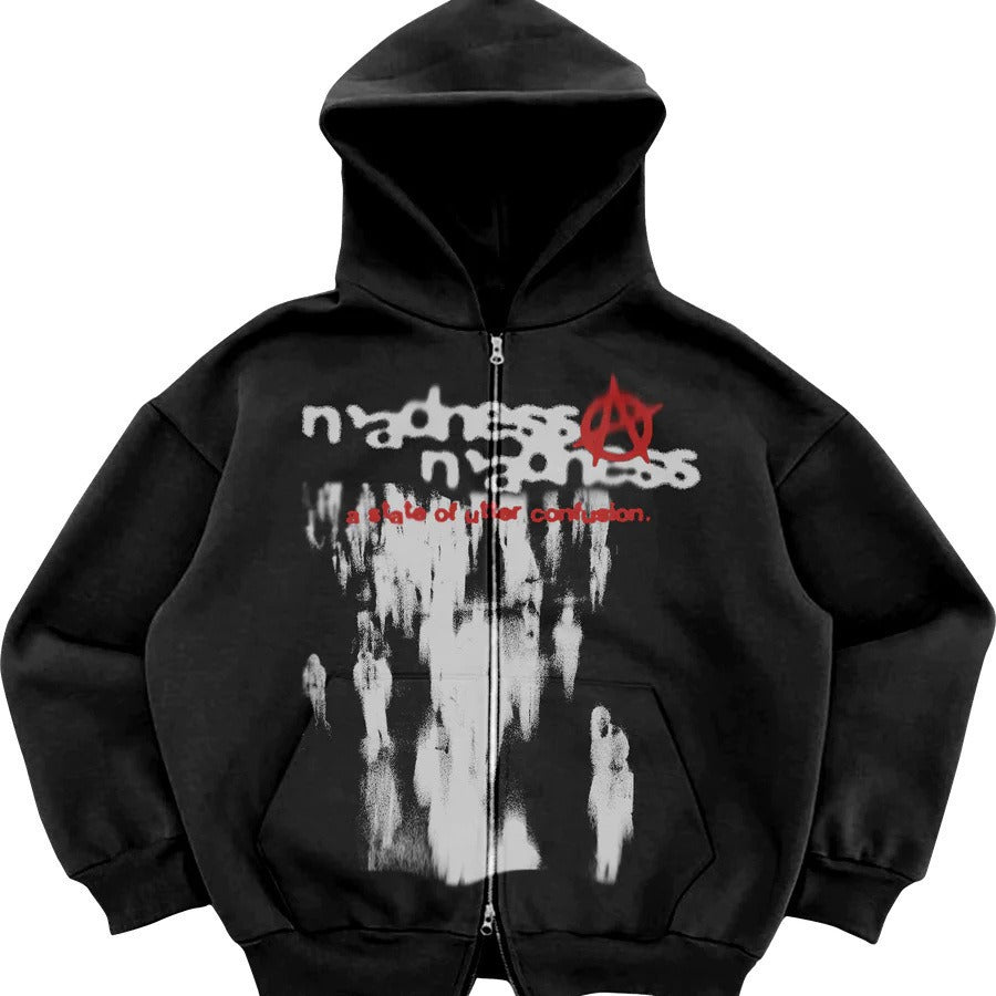 Fashionable street hooded sweatshirt