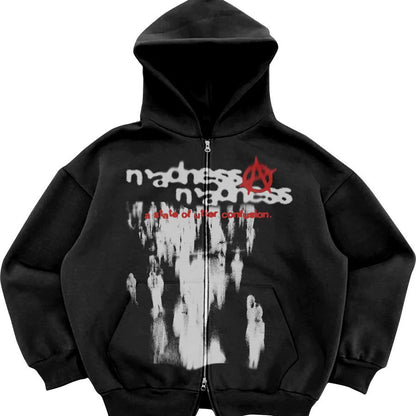 Fashionable street hooded sweatshirt
