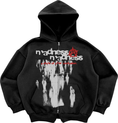 Fashionable street hooded sweatshirt