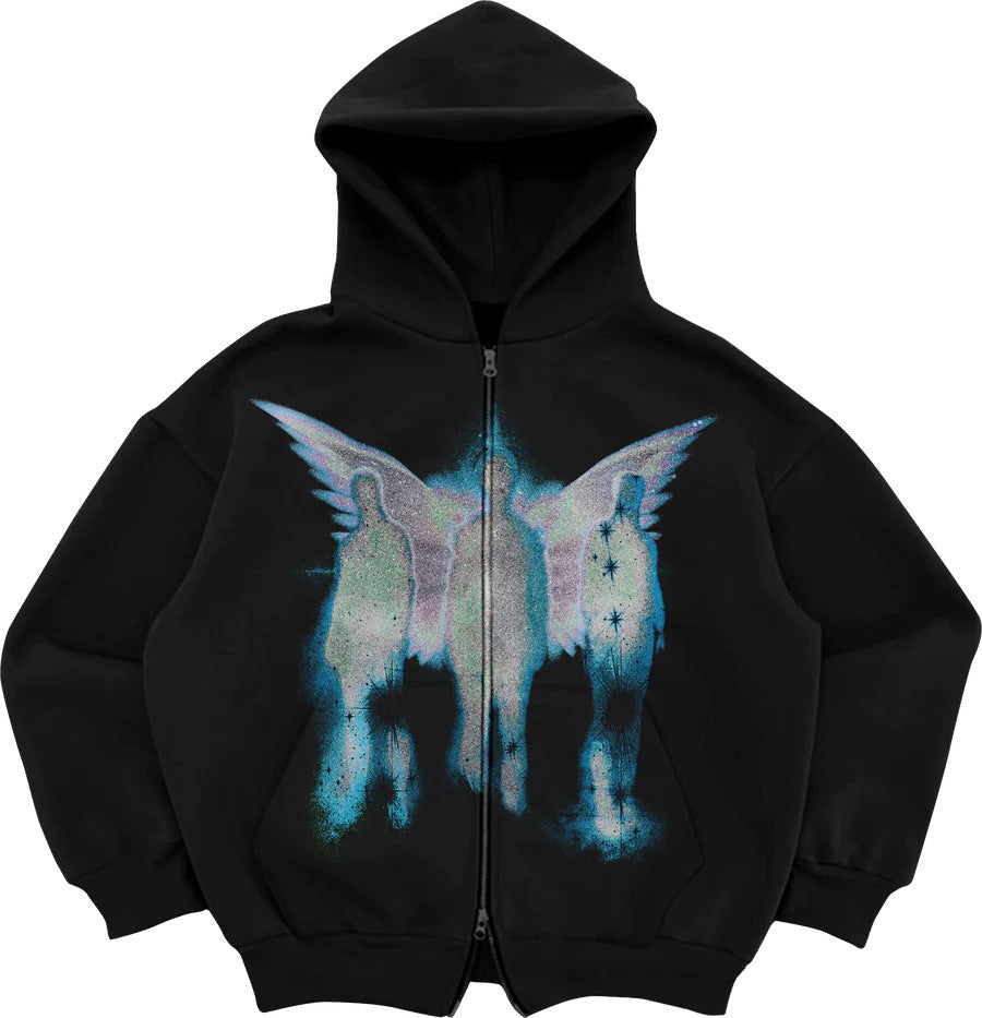 Fashionable street hooded sweatshirt