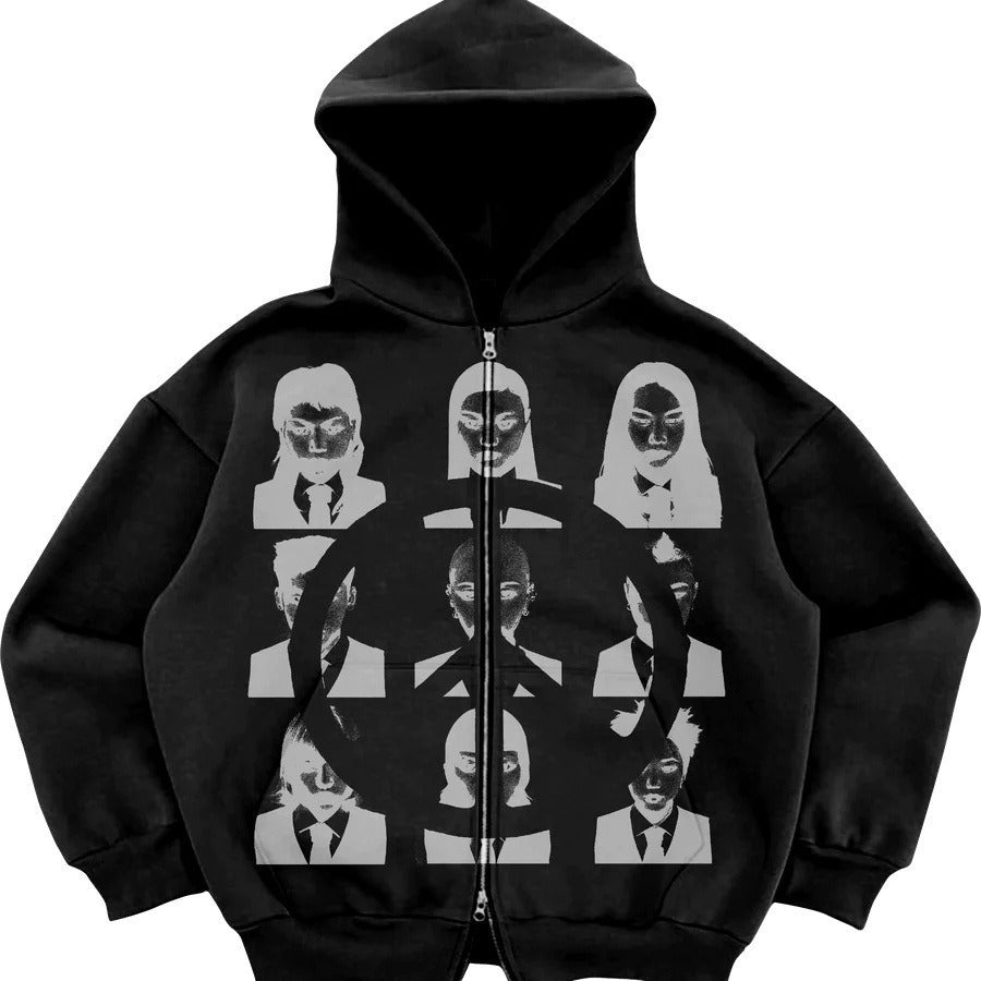 Fashionable street hooded sweatshirt