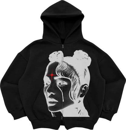 Fashionable street hooded sweatshirt