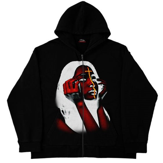 Fashionable street hooded sweatshirt