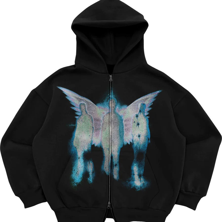 Fashionable street hooded sweatshirt