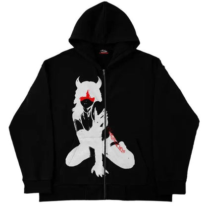 Fashionable street hooded sweatshirt