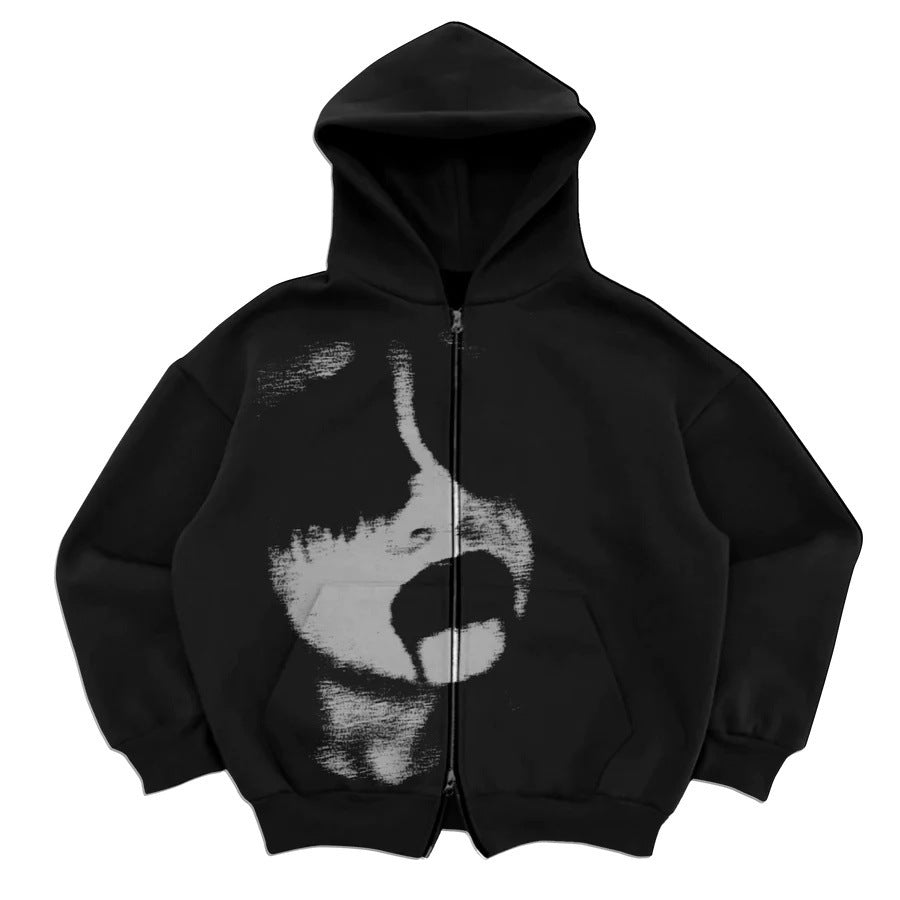 Fashionable street hooded sweatshirt