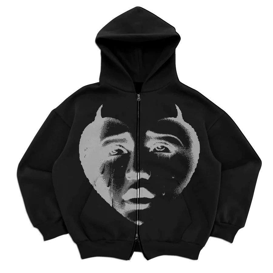Fashionable street hooded sweatshirt