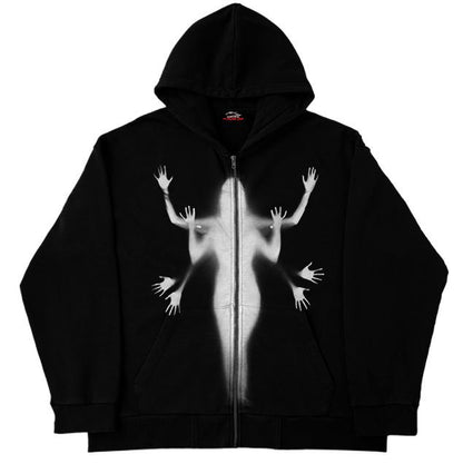 Fashionable street hooded sweatshirt
