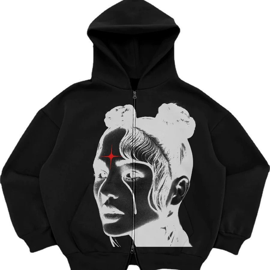 Fashionable street hooded sweatshirt
