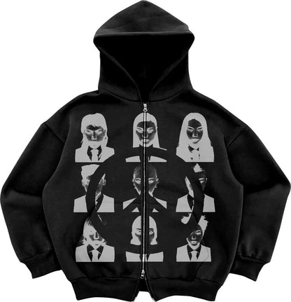 Fashionable street hooded sweatshirt