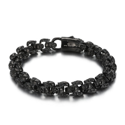 Fashionable titanium steel skull bracelet