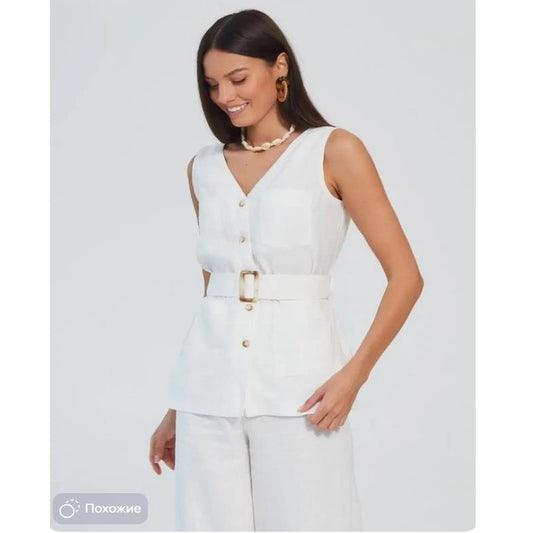 Fashionable vest and long pants
