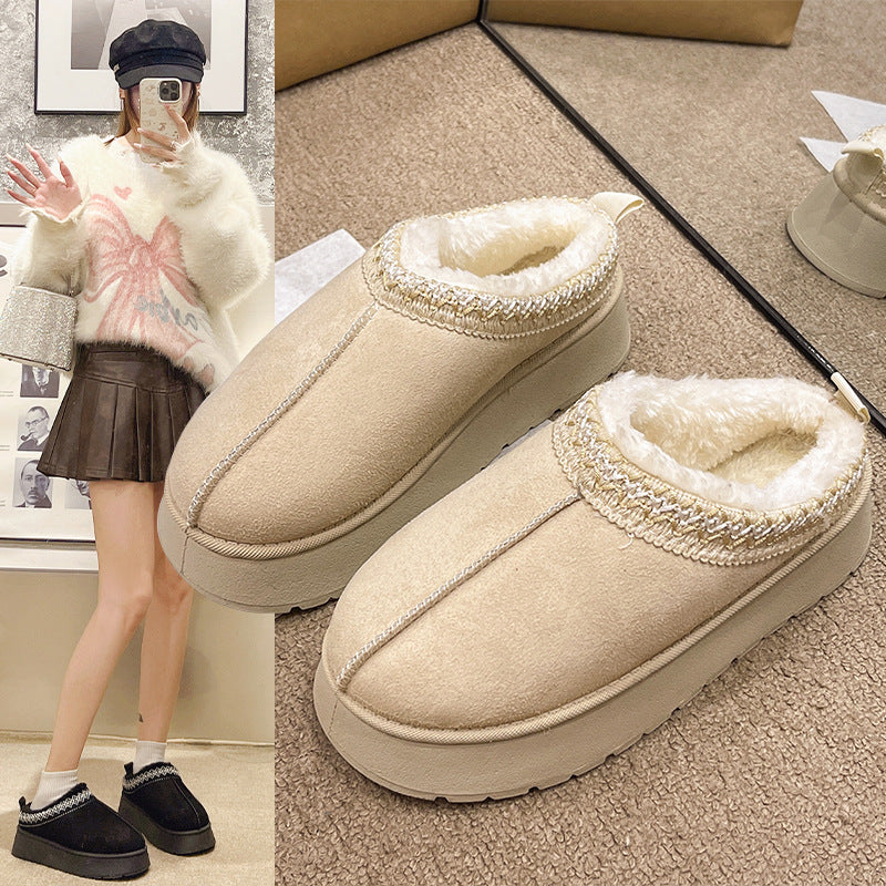 Fashionable Winter Women Snow Boots Warm Slip-on Platform Shoes