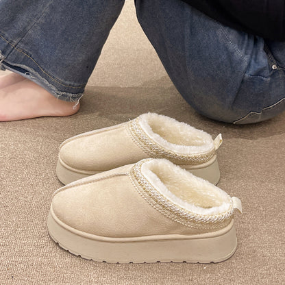 Fashionable Winter Women Snow Boots Warm Slip-on Platform Shoes