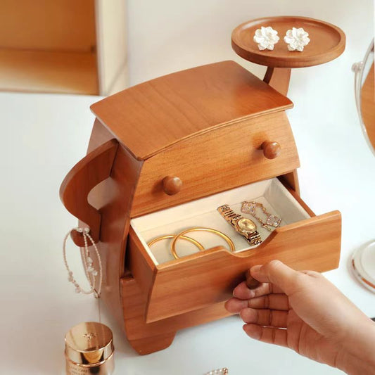 Fat and plump solid wood storage box