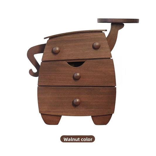 Fat and plump solid wood storage box