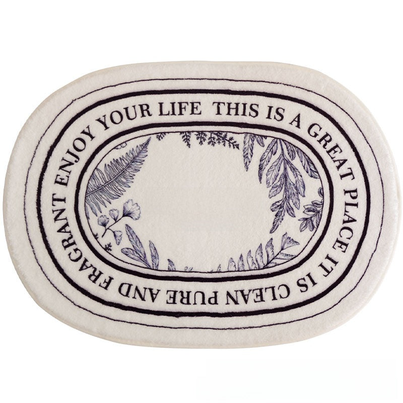 Faux cashmere bathroom floor mat