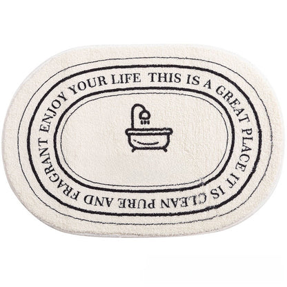Faux cashmere bathroom floor mat