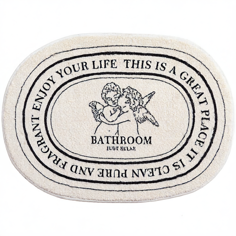 Faux cashmere bathroom floor mat