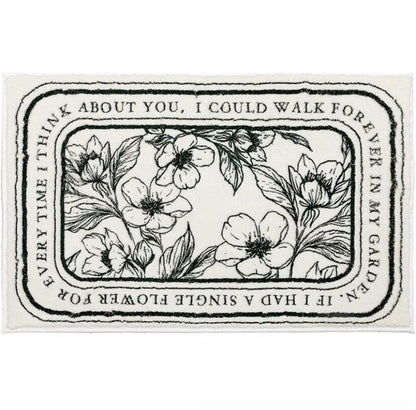 Faux cashmere bathroom floor mat