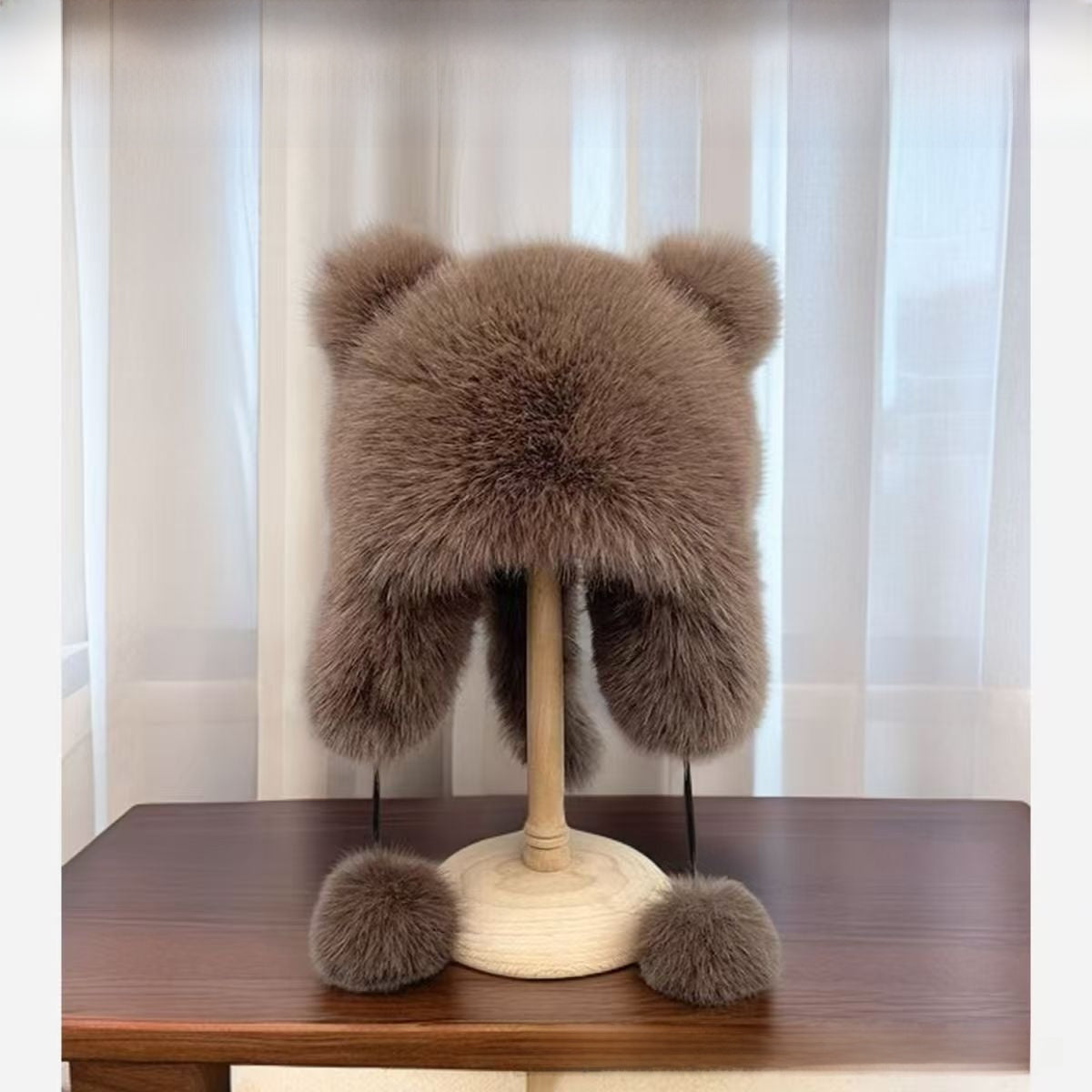 Faux Fox Fur Cat Ear Winter Hat