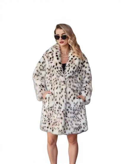 Faux fox fur coat