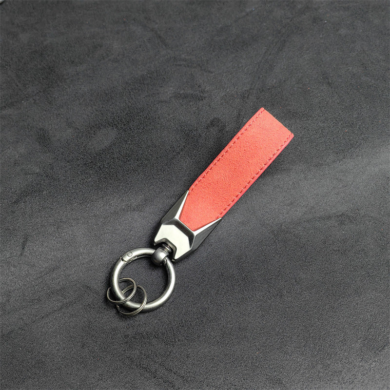 Faux Leather Car Keychain