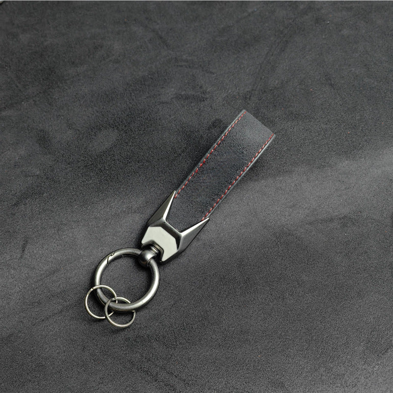 Faux Leather Car Keychain