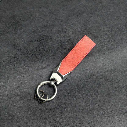 Faux Leather Car Keychain