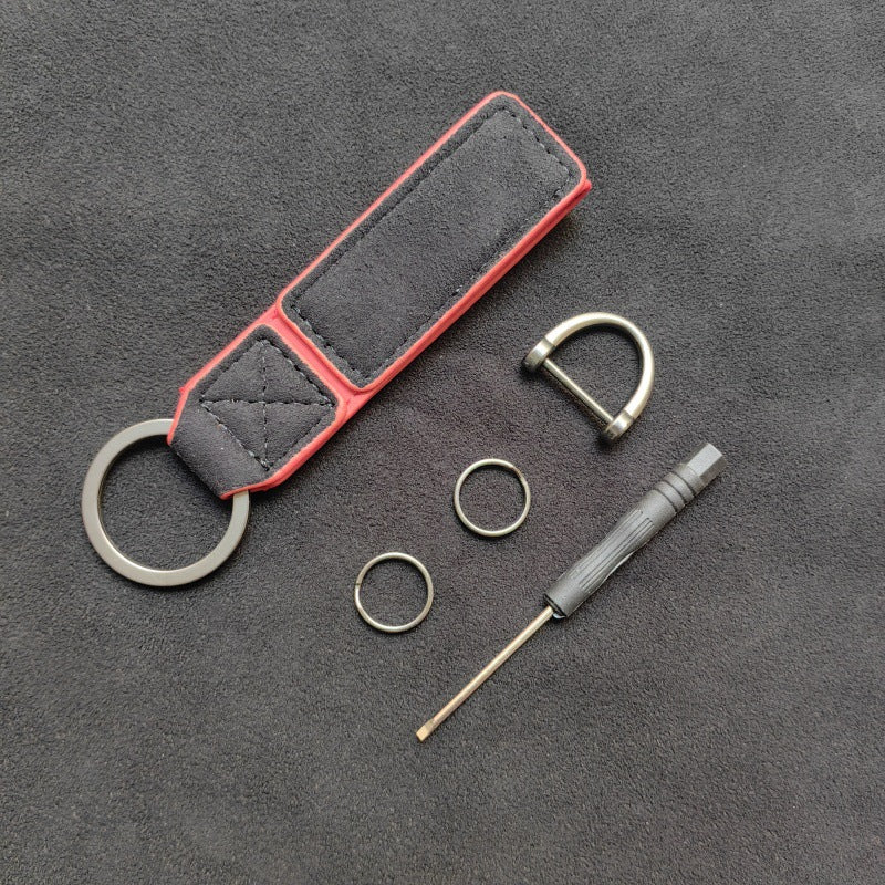 Faux Leather Car Keychain