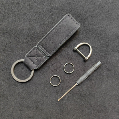 Faux Leather Car Keychain