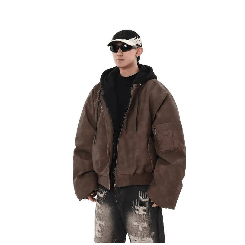 Faux leather jacket