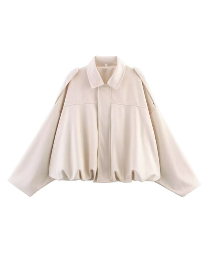 Faux Suede Bomber Jacket