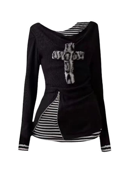 Faux two-piece T-shirt