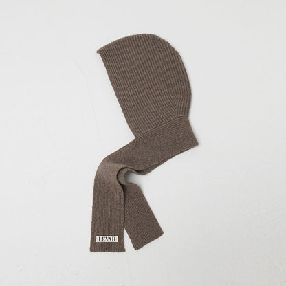 Faux Wool Knitted Balaclava Scarf Hat