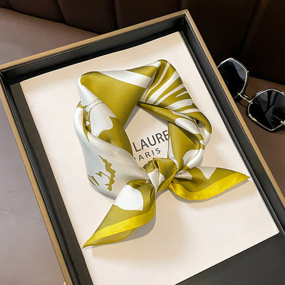 Buy Beige Silk Square Scarf for Women Versatile & Easy to Style